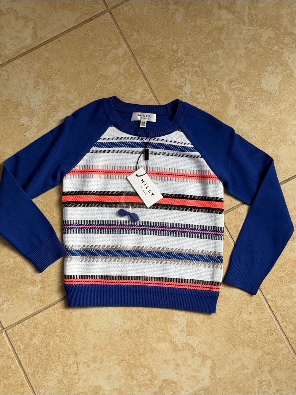 Milly Minis Sweater. NEW w tags . Size 4/5 toddler .